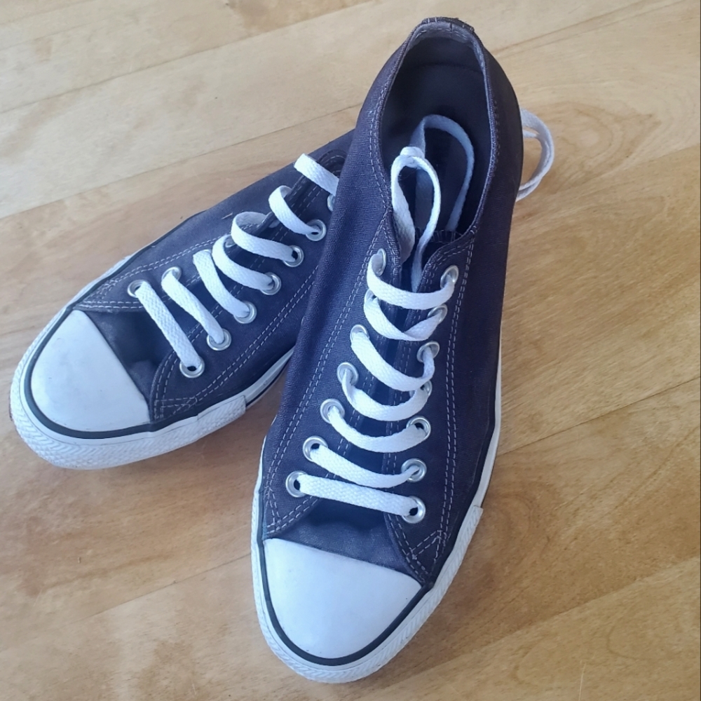 Faded Black Low Top Converse